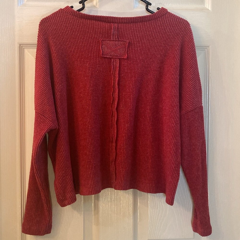 Zenana Outfitters Red Crew Neck Sweater - Picture 8 of 12